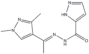 N-[(E)-1-(1,3-dimethylpyrazol-4-yl)ethylideneamino]-1H-pyrazole-5-carboxamide Structure