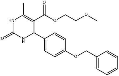 2-methoxyethyl 4-(4-(benzyloxy)phenyl)-6-methyl-2-oxo-1,2,3,4-tetrahydropyrimidine-5-carboxylate 구조식 이미지