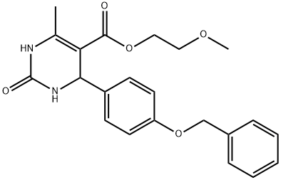 2-methoxyethyl 4-(4-(benzyloxy)phenyl)-6-methyl-2-oxo-1,2,3,4-tetrahydropyrimidine-5-carboxylate Structure