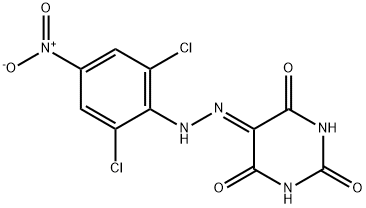 5-[(2,6-dichloro-4-nitrophenyl)hydrazono]-2,4,6(1H,3H,5H)-pyrimidinetrione Structure