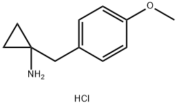 1-[(4-Methoxyphenyl)methyl]cyclopropan-1-amine hydrochloride 구조식 이미지