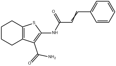 2-cinnamamido-4,5,6,7-tetrahydrobenzo[b]thiophene-3-carboxamide Structure