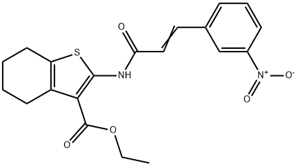 ethyl (E)-2-(3-(3-nitrophenyl)acrylamido)-4,5,6,7-tetrahydrobenzo[b]thiophene-3-carboxylate Structure