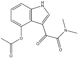 1H-Indole-3-acetamide, 4-(acetyloxy)-N,N-dimethyl-a-oxo- 구조식 이미지