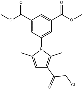 dimethyl 5-(3-(2-chloroacetyl)-2,5-dimethyl-1H-pyrrol-1-yl)isophthalate 구조식 이미지