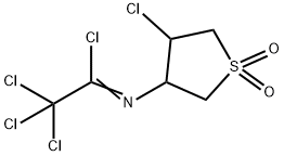 2,2,2-Trichloro-N-(4-chloro-1,1-dioxo-tetrahydro-1l6-thiophen-3-yl)-acetimidoyl chloride Structure