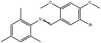 N-(5-bromo-2,4-dimethoxybenzylidene)-2,4,6-trimethylaniline 구조식 이미지