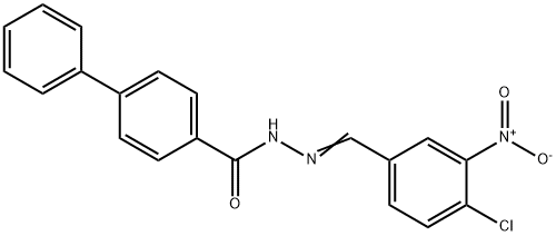 N'-(4-chloro-3-nitrobenzylidene)-4-biphenylcarbohydrazide 구조식 이미지