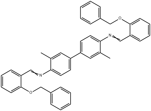 N,N'-bis[2-(benzyloxy)benzylidene]-3,3'-dimethyl-4,4'-biphenyldiamine 구조식 이미지