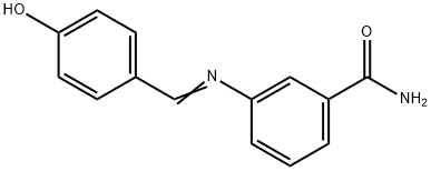 3-[(4-hydroxybenzylidene)amino]benzamide 구조식 이미지