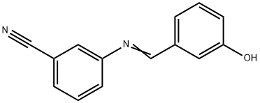 3-[(3-hydroxybenzylidene)amino]benzonitrile Structure