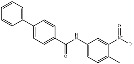 N-(4-methyl-3-nitrophenyl)-4-biphenylcarboxamide 구조식 이미지