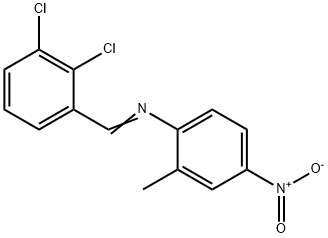 N-(2,3-dichlorobenzylidene)-2-methyl-4-nitroaniline Structure