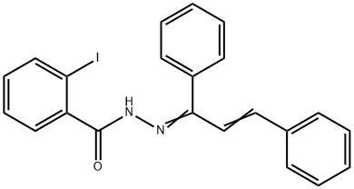 N'-(1,3-diphenyl-2-propen-1-ylidene)-2-iodobenzohydrazide 구조식 이미지