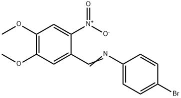 (4-bromophenyl)(4,5-dimethoxy-2-nitrobenzylidene)amine Structure