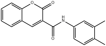 N-(3,4-dimethylphenyl)-2-oxo-2H-chromene-3-carboxamide 구조식 이미지