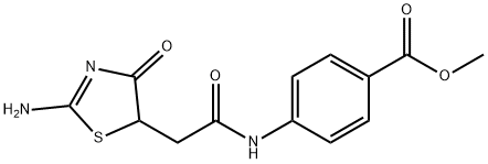 methyl 4-(2-(2-imino-4-oxothiazolidin-5-yl)acetamido)benzoate Structure