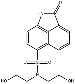 N,N-bis(2-hydroxyethyl)-2-oxo-1,2-dihydrobenzo[cd]indole-6-sulfonamide 구조식 이미지