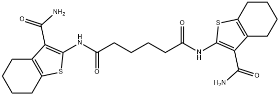 N1,N6-bis(3-carbamoyl-4,5,6,7-tetrahydrobenzo[b]thiophen-2-yl)adipamide 구조식 이미지