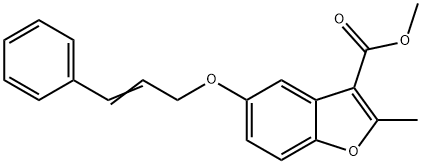 methyl 5-(cinnamyloxy)-2-methylbenzofuran-3-carboxylate 구조식 이미지