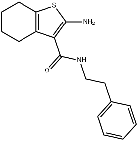 2-amino-N-(2-phenylethyl)-4,5,6,7-tetrahydro-1-benzothiophene-3-carboxamide 구조식 이미지