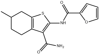 N-(3-carbamoyl-6-methyl-4,5,6,7-tetrahydro-1-benzothiophen-2-yl)furan-2-carboxamide Structure