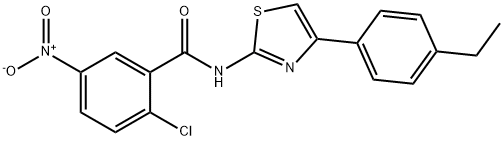 2-chloro-N-(4-(4-ethylphenyl)thiazol-2-yl)-5-nitrobenzamide Structure