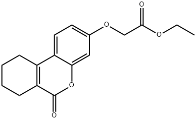ethyl 2-((6-oxo-7,8,9,10-tetrahydro-6H-benzo[c]chromen-3-yl)oxy)acetate 구조식 이미지