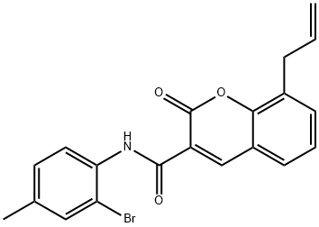 8-allyl-N-(2-bromo-4-methylphenyl)-2-oxo-2H-chromene-3-carboxamide 구조식 이미지