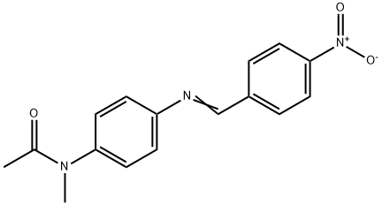 N-methyl-N-{4-[(4-nitrobenzylidene)amino]phenyl}acetamide Structure