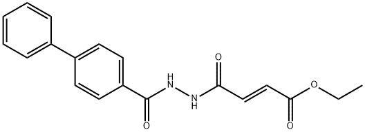 ethyl 4-[2-(4-biphenylylcarbonyl)hydrazino]-4-oxo-2-butenoate 구조식 이미지