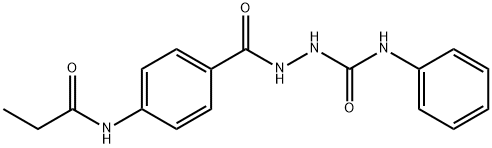 N-phenyl-2-[4-(propionylamino)benzoyl]hydrazinecarboxamide Structure