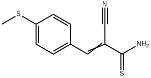 2-cyano-3-[4-(methylsulfanyl)phenyl]-2-propenethioamide 구조식 이미지