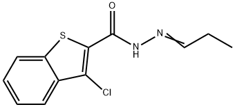 3-chloro-N'-propylidene-1-benzothiophene-2-carbohydrazide 구조식 이미지