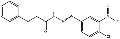 N'-(4-chloro-3-nitrobenzylidene)-3-phenylpropanohydrazide 구조식 이미지