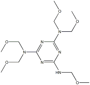 1,3,5-Triazine-2,4,6-triamine, N,N,N',N',N''-pentakis(methoxymethyl)- Structure