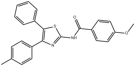 4-methoxy-N-(5-phenyl-4-(p-tolyl)thiazol-2-yl)benzamide 구조식 이미지
