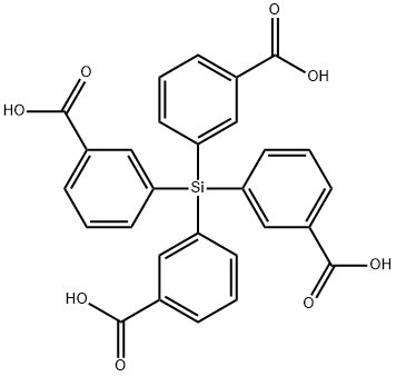 Benzoic acid, 3,3',3'',3'''-silanetetrayltetrakis- Structure