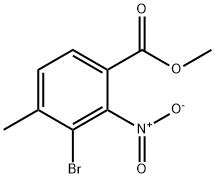 3-Bromo-4-methyl-2-nitro-benzoic acid methyl ester Structure