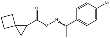 1-(4-bromophenyl)ethanone O-(spiro[2.3]hex-1-ylcarbonyl)oxime Structure