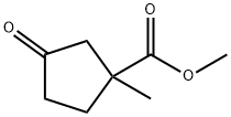 1-Methyl-3-oxo-cyclopentanecarboxylic acid methyl ester Structure