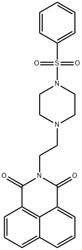 2-(2-(4-(phenylsulfonyl)piperazin-1-yl)ethyl)-1H-benzo[de]isoquinoline-1,3(2H)-dione Structure