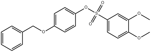 4-(benzyloxy)phenyl 3,4-dimethoxybenzenesulfonate Structure