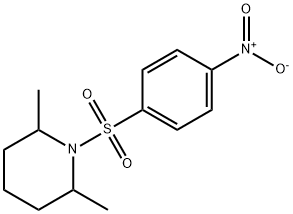 2,6-dimethyl-1-[(4-nitrophenyl)sulfonyl]piperidine Structure