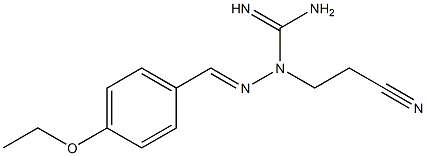 1-(2-cyanoethyl)-1-[(E)-(4-ethoxyphenyl)methylideneamino]guanidine Structure