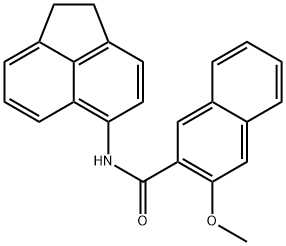 N-(1,2-dihydroacenaphthylen-5-yl)-3-methoxy-2-naphthamide 구조식 이미지