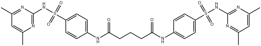 N,N'-bis(4-{[(4,6-dimethyl-2-pyrimidinyl)amino]sulfonyl}phenyl)pentanediamide 구조식 이미지