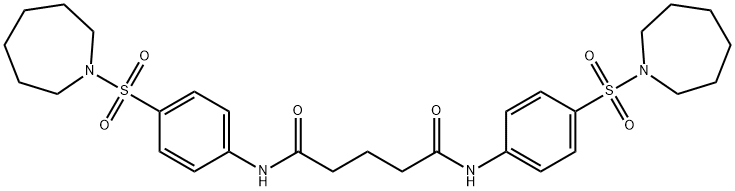 N,N'-bis[4-(1-azepanylsulfonyl)phenyl]pentanediamide 구조식 이미지