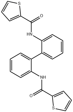 N,N'-2,2'-biphenyldiyldi(2-thiophenecarboxamide) 구조식 이미지