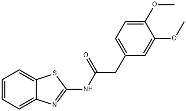 N-(1,3-benzothiazol-2-yl)-2-(3,4-dimethoxyphenyl)acetamide Structure